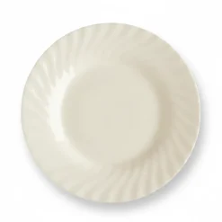 PRIMA DECO EMBOSS Komplet obiadowy 54 el dla 18 os karbowany / porcelana ecru