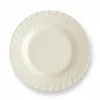 PRIMA DECO EMBOSS Talerz porcelanowy deserowy 19 cm karbowany ecru