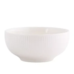 PRIMA DECO HARMONY Komplet obiadowy 54 el dla 18 os / ryflowany / prążek / ecru / porcelana
