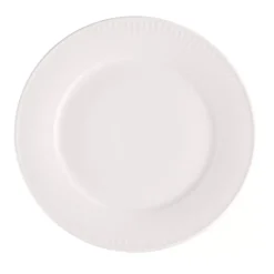 PRIMA DECO HARMONY Komplet obiadowy 36 el dla 12 os / ryflowany / prążek / ecru / porcelana