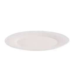 PRIMA DECO HARMONY Komplet obiadowy z kubkami 24 el dla 6 os ryflowany kremowy