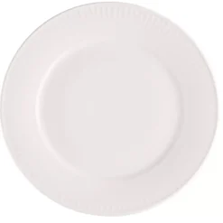 PRIMA DECO HARMONY Komplet obiadowy z kubkami 24 el dla 6 os ryflowany kremowy