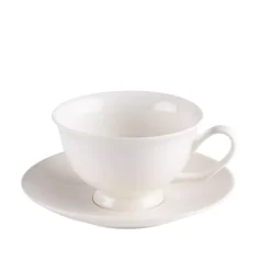PRIMA DECO Komplet Filiżanka 220 ml ze spodkiem / ecru