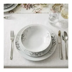 PRIMA DECO Komplet obiadowy 36 el dla 12 os NATURA / okrągły / porcelana