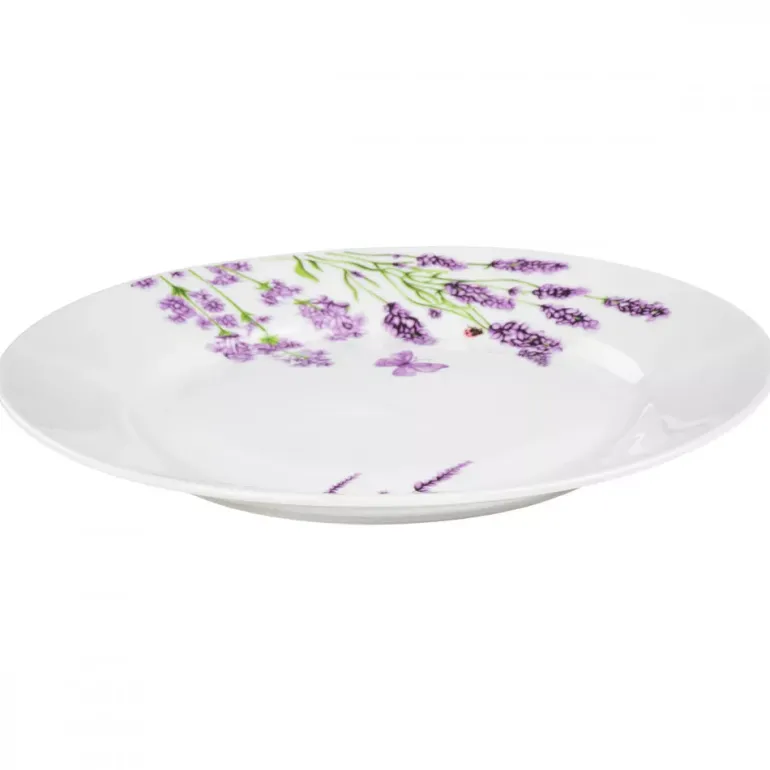 PRIMA DECO Komplet obiadowy 36 el dla 12 os LAWENDA / okrągły / porcelana