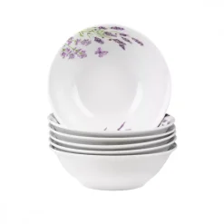 PRIMA DECO Komplet obiadowy 36 el dla 12 os LAWENDA / okrągły / porcelana
