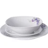 PRIMA DECO Komplet obiadowy 18 el dla 6 os IRYS / kwadratowy / porcelana