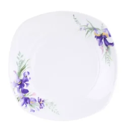PRIMA DECO Komplet obiadowy 18 el dla 6 os IRYS / kwadratowy / porcelana