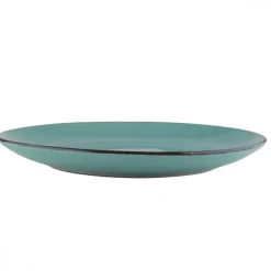 PRIMA DECO Komplet obiadowy 72 el dla 18 os / turkusowy / kamionka