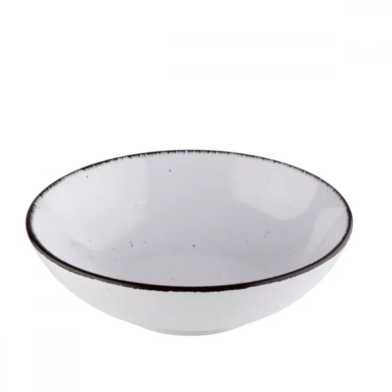 PRIMA DECO Komplet obiadowy 48 el dla 12 os biały / kamionka