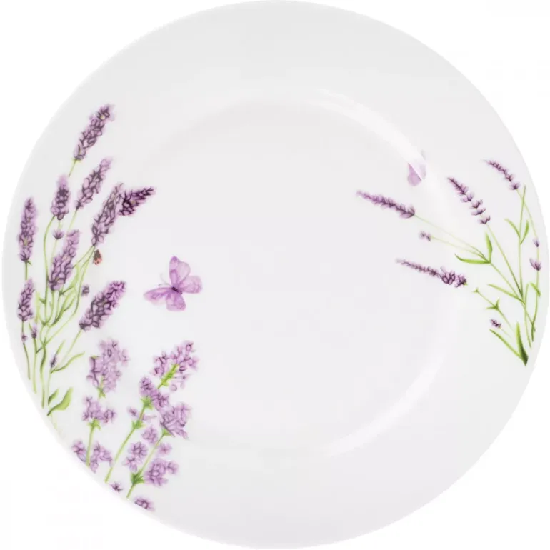 PRIMA DECO Komplet obiadowy 54 el dla 18 os LAWENDA / okrągły / porcelana