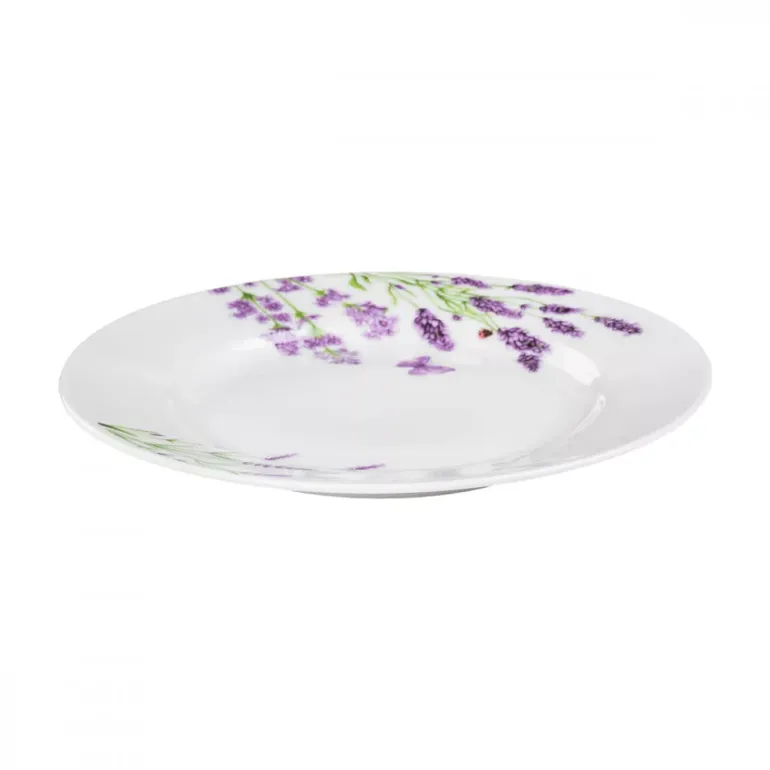 PRIMA DECO Komplet obiadowy 54 el dla 18 os LAWENDA / okrągły / porcelana