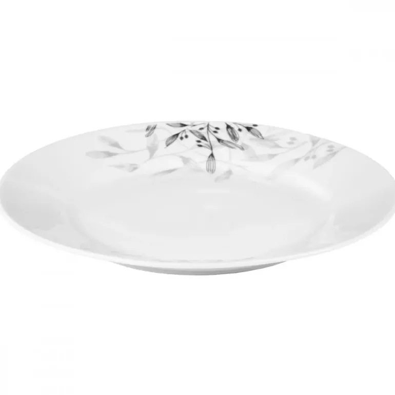 PRIMA DECO Komplet obiadowy 18 el dla 6 os NATURA / okrągły / porcelana