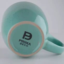 PRIMA DECO Komplet obiadowy 24 el dla 6 os / turkusowy / kamionka