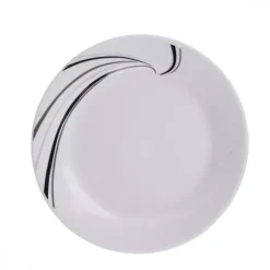 PRIMA DECO Komplet obiadowy 18 el 6 os Czarna mozaika okrągły