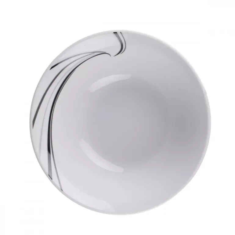 PRIMA DECO Komplet obiadowy 18 el 6 os Czarna mozaika okrągły