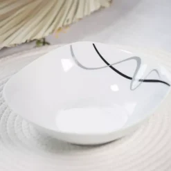 PRIMA DECO Komplet obiadowy 36 el dla 12 os FALA / kwadratowy / porcelana