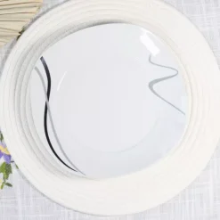 PRIMA DECO Komplet obiadowy 36 el dla 12 os FALA / kwadratowy / porcelana