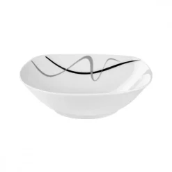 PRIMA DECO Komplet obiadowy 36 el dla 12 os FALA / kwadratowy / porcelana