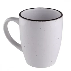 PRIMA DECO Komplet obiadowy 24 el dla 6 os biały / kamionka