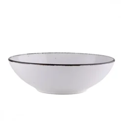PRIMA DECO Komplet obiadowy 24 el dla 6 os biały / kamionka