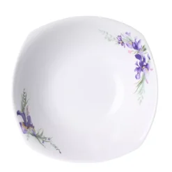 PRIMA DECO Komplet obiadowy 54 el dla 18 os IRYS / kwadratowy / porcelana
