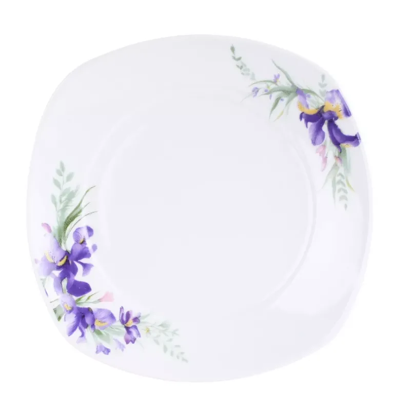 PRIMA DECO Komplet obiadowy 54 el dla 18 os IRYS / kwadratowy / porcelana