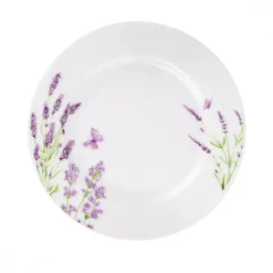PRIMA DECO Komplet obiadowy 18 el dla 6 os LAWENDA / okrągły / porcelana