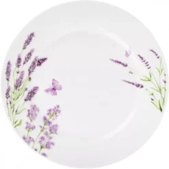 PRIMA DECO Komplet obiadowy 18 el dla 6 os LAWENDA / okrągły / porcelana