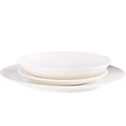 PRIMA DECO Komplet obiadowy porcelanowy 20 el 4 os z filiżanką kremowy