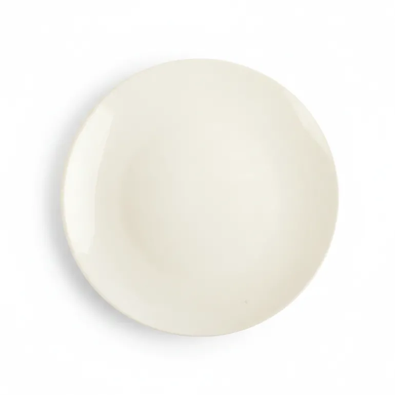PRIMA DECO Talerz porcelanowy deserowy 17,5 cm kremowy