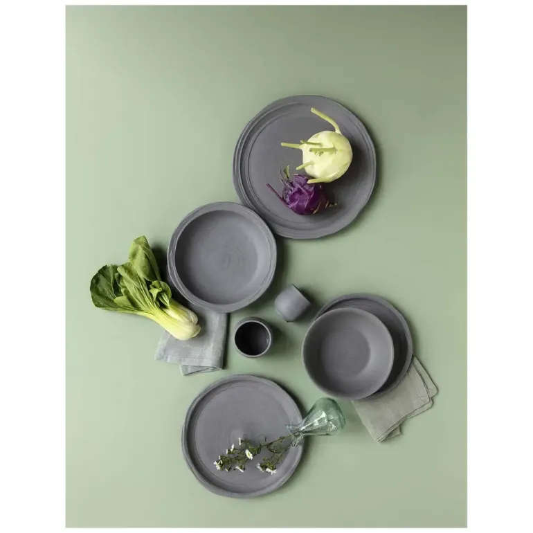 REVOL No.W Talerz płaski 28,5 cm szary / glina ceramiczna