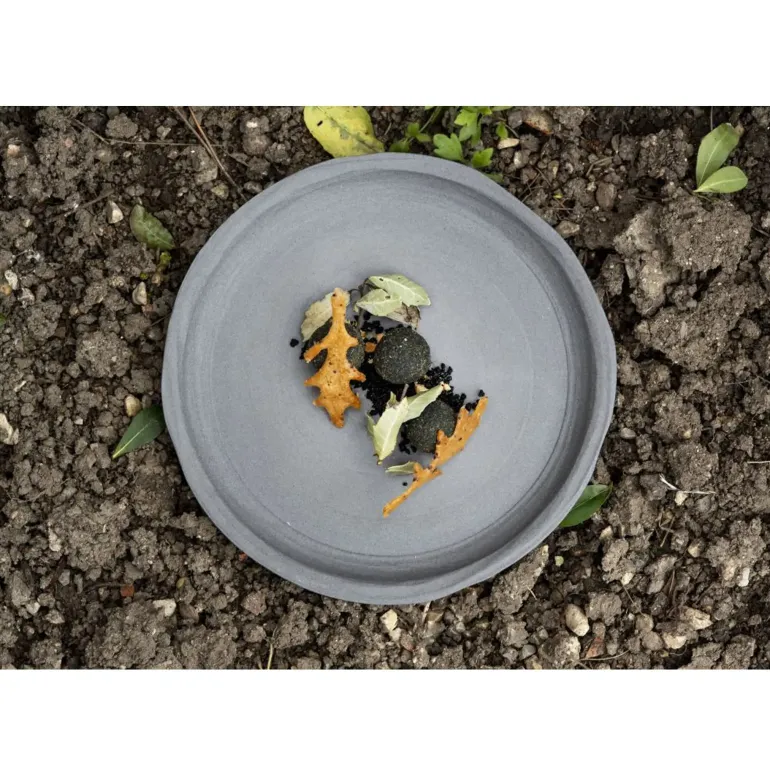 REVOL No.W Talerz płaski 28,5 cm szary / glina ceramiczna