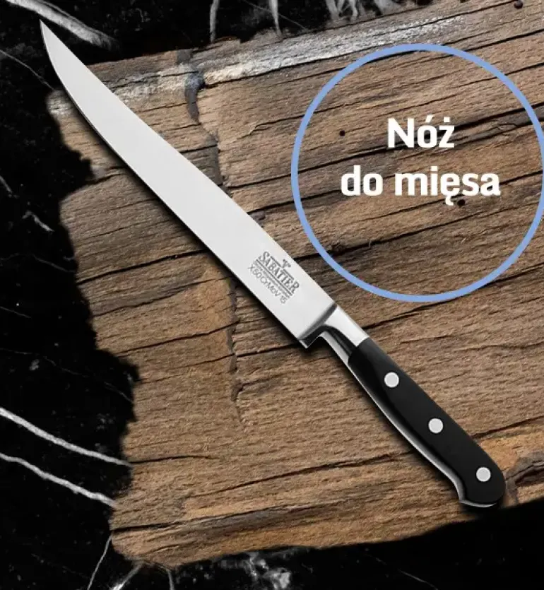 RICHARDSON SHEFFIELD Noże kuchenne V Sabatier 5 el w bloku / stal nierdzewna najwyższej jakości