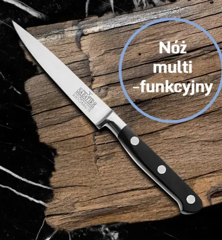 RICHARDSON SHEFFIELD Noże kuchenne V Sabatier 5 el w bloku / stal nierdzewna najwyższej jakości