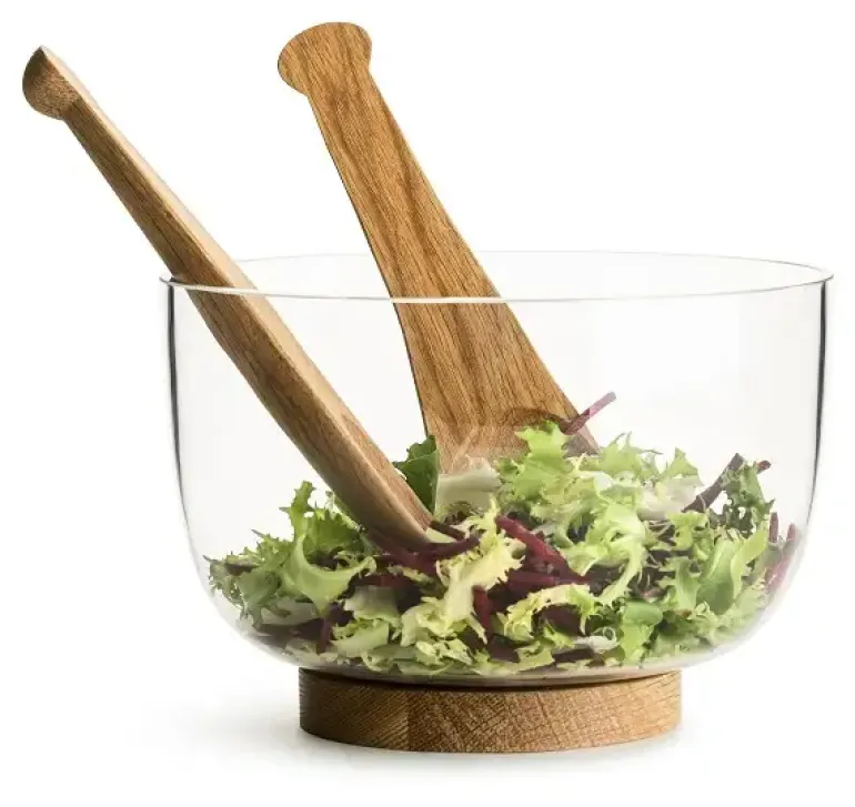 SAGAFORM NATURE Zestaw 2 łyżek do serwowania sałaty / drewno dębowe
