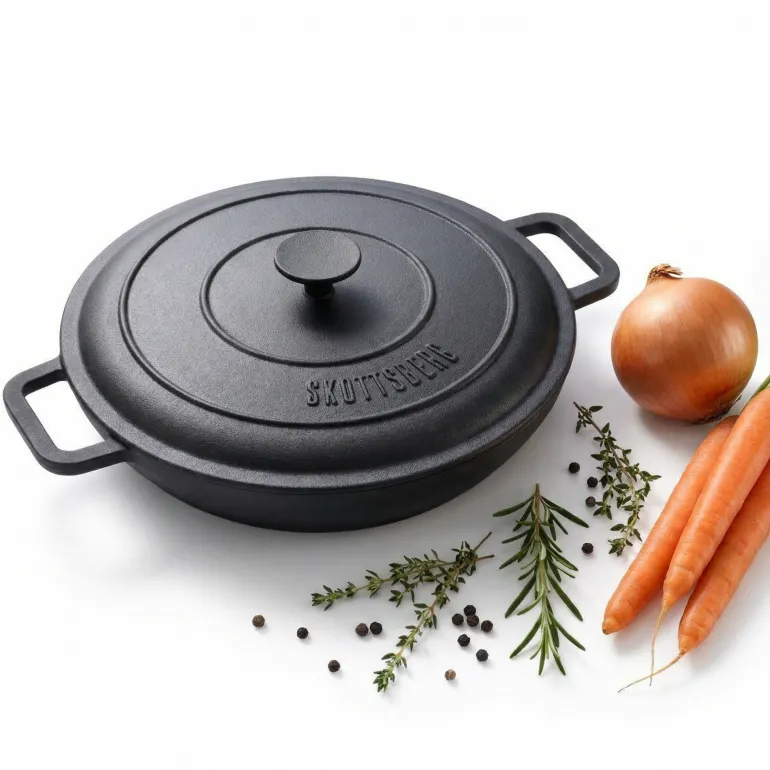 SKOTTSBERG | CAST IRON | Patelnia z pokrywką 31,5 cm ŻELIWNA