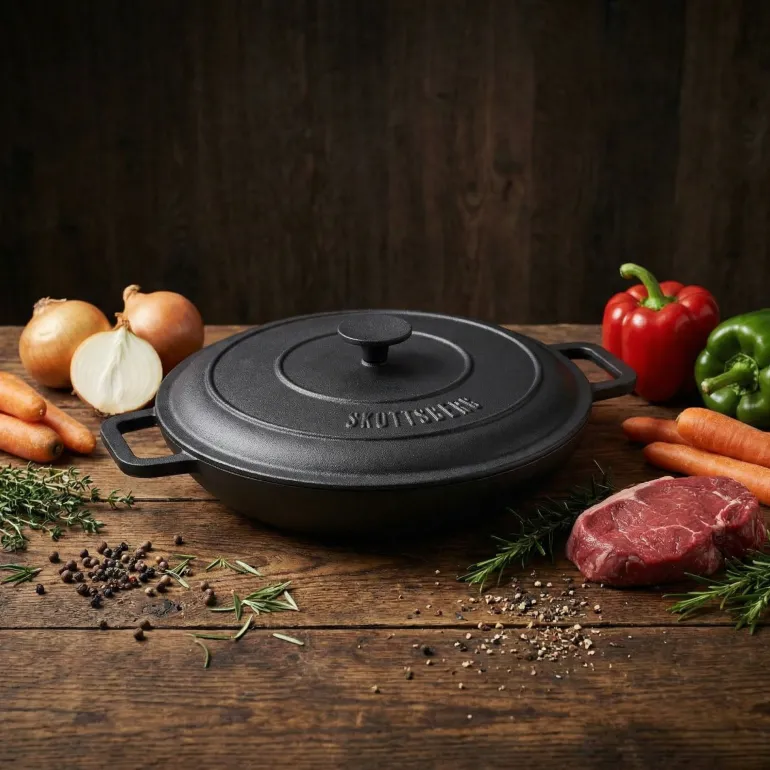 SKOTTSBERG | CAST IRON | Patelnia z pokrywką 31,5 cm ŻELIWNA