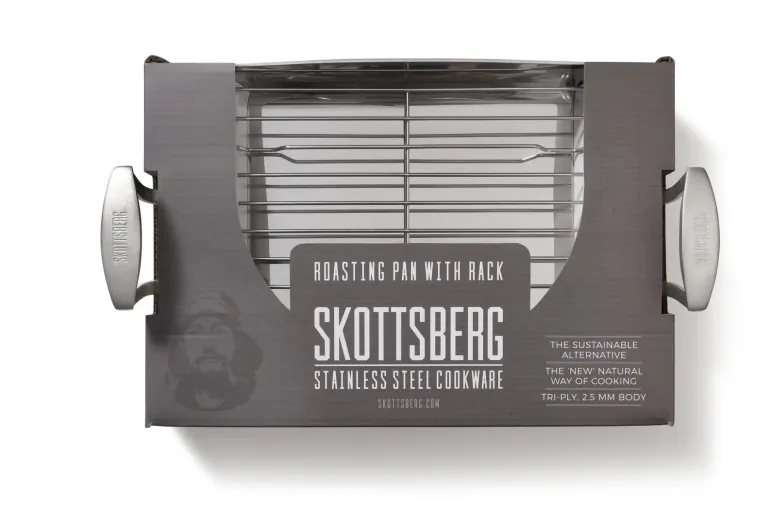 SKOTTSBERG STAINLESS STEEL Brytfanna z rusztem 35x25 cm