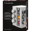 STARKE HARPER Komplet przyprawników 12 el / stal nierdzewna / biały