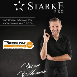 STARKE PRO ASHEN GRANITE Garnek 20 x 9,5 cm z pokrywką / Greblon® C3