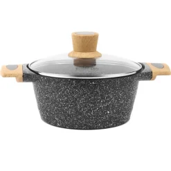 STARKE PRO ASHEN GRANITE Garnek 20 x 9,5 cm z pokrywką / Greblon® C3