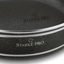 STARKE PRO CELEBRITY MARBLE Patelnia głęboka 28 cm + pokrywka / dwa uchwyty / non-stick / indukcja