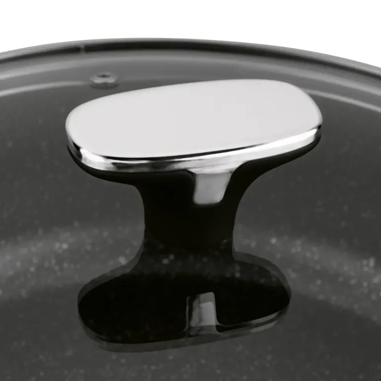 STARKE PRO CELEBRITY MARBLE Patelnia głęboka 28 cm + pokrywka / dwa uchwyty / non-stick / indukcja
