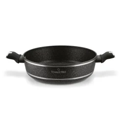STARKE PRO CELEBRITY MARBLE Patelnia głęboka 28 cm + pokrywka / dwa uchwyty / non-stick / indukcja