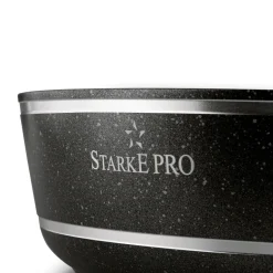 STARKE PRO CELEBRITY MARBLE Patelnia głęboka 28 cm + pokrywka / dwa uchwyty / non-stick / indukcja