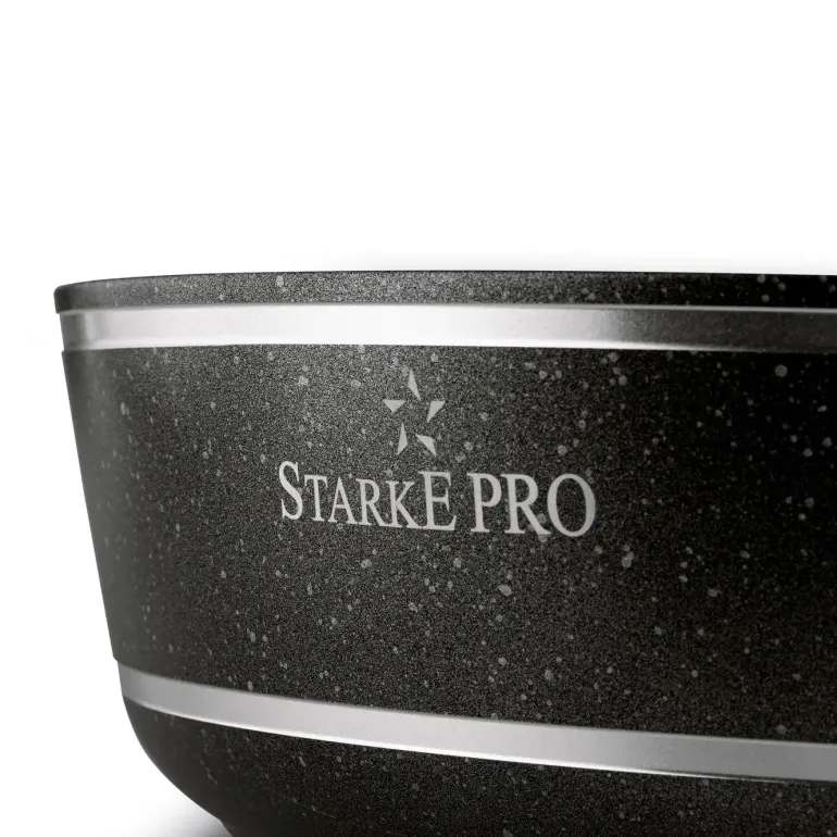 STARKE PRO CELEBRITY MARBLE Patelnia głęboka 28 cm + pokrywka / dwa uchwyty / non-stick / indukcja