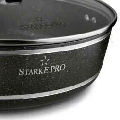 STARKE PRO CELEBRITY MARBLE Patelnia głęboka 28 cm + pokrywka / non-stick / indukcja