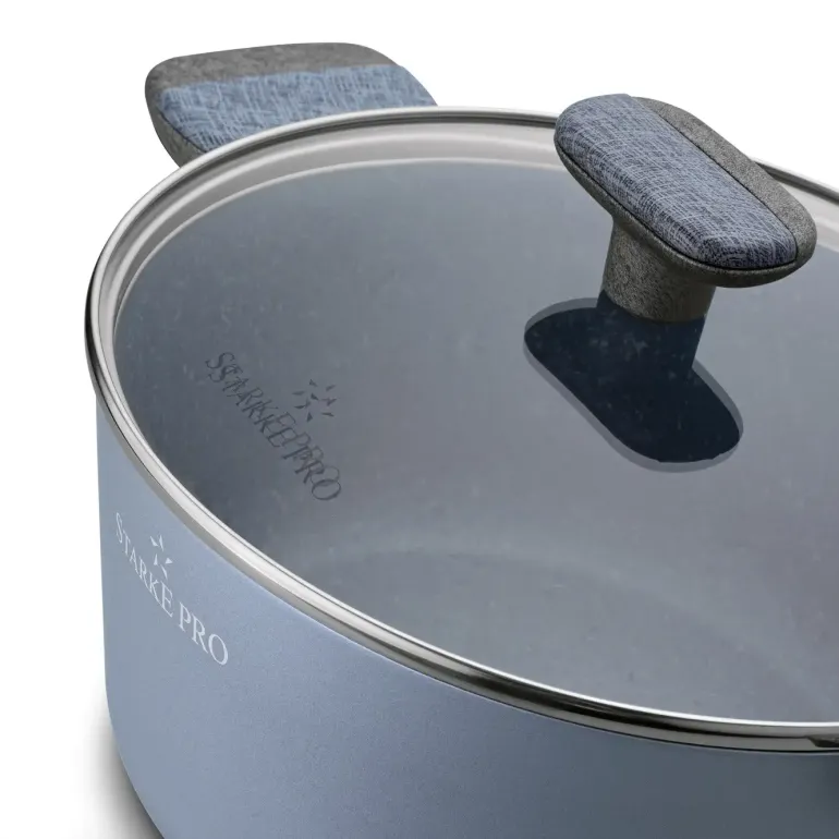STARKE PRO DOUBLE Zestaw garnków 10 el z pokrywkami / non-stick / indukcja