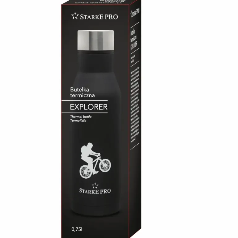 STARKE PRO EXPLORER Butelka termiczna / 750 ml / czarna / stal nierdzewna